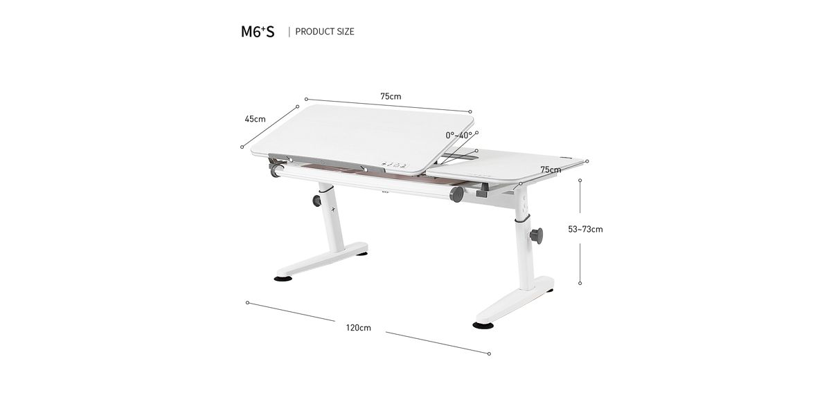 Ergonomic desk dimension