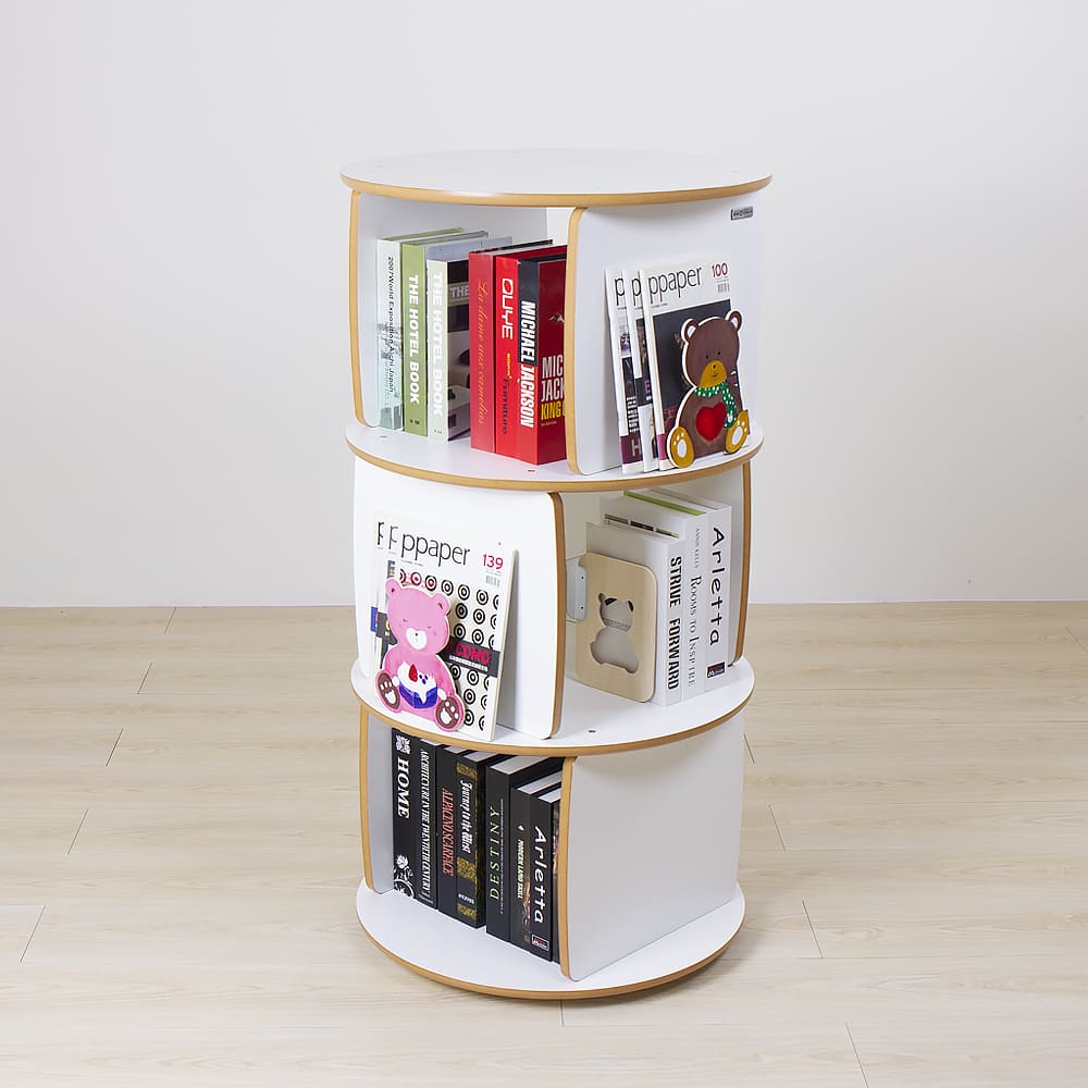 revolving bookcase, rotating bookcase